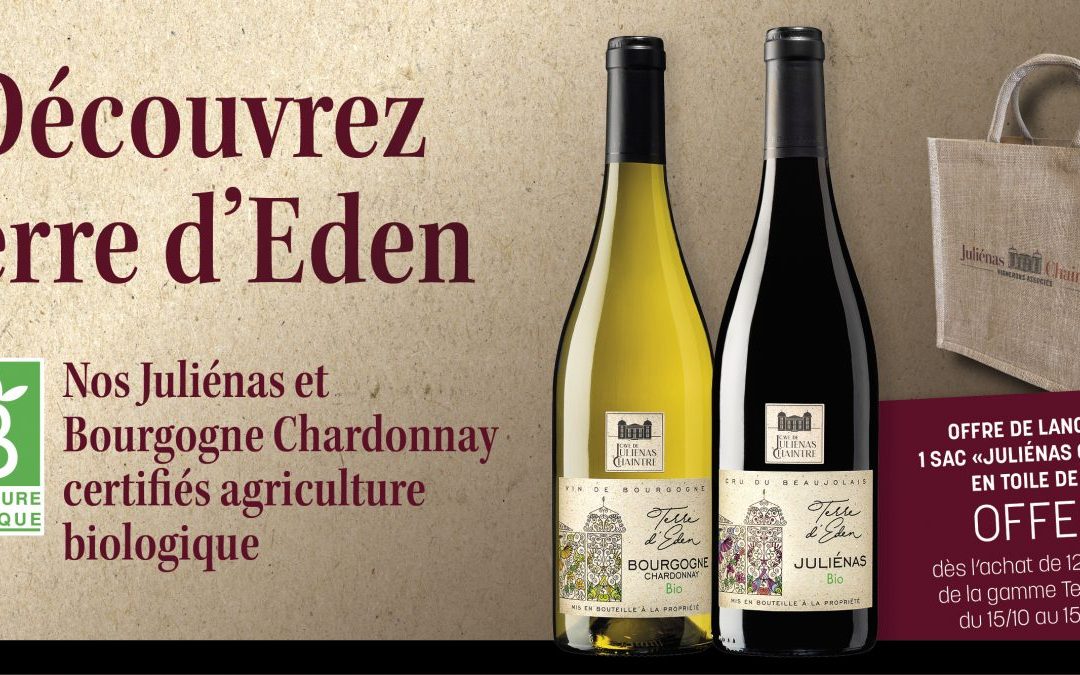 Nouveauté : notre gamme de vins bios Terre d&rsquo;Eden est là !